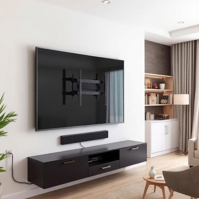 Suporte de TV instalado